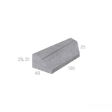 ZASTÁVKOVÝ OBRUBNÍK BUS PŘECHODOVÝ PRAVÝ 310-250