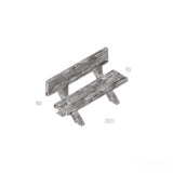 LAVICE TYP FOŠNA S OPĚRADLEM 200